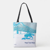 Lone Wolf in WInter Tote Bag (Achterkant)