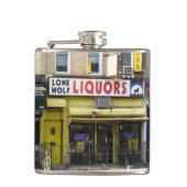 Lone Wolf Liquors Photo Flask Heupfles (Voorkant)