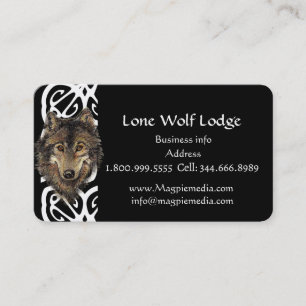 Lone Wolf Lodge Custom Visitekaartje