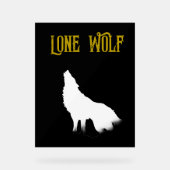 Lone Wolf Male Sigma Modern Minimalist Acryl Bord (Voorkant)