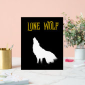 Lone Wolf Male Sigma Modern Minimalist Acryl Bord (Huwelijk)
