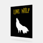 Lone Wolf Male Sigma Modern Minimalist Acryl Bord (Hoek)