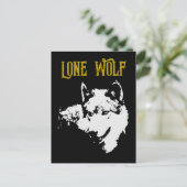 Lone Wolf Male Sigma Modern Minimalist Briefkaart (Staand voorkant)