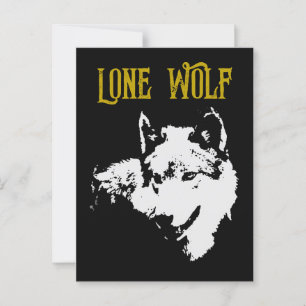 Lone Wolf Male Sigma Modern Minimalist Briefkaart