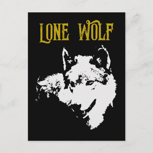 Lone Wolf Male Sigma Modern Minimalist Briefkaart (Voorkant)