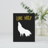 Lone Wolf Male Sigma Modern Minimalist Briefkaart (Staand voorkant)