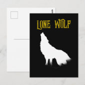 Lone Wolf Male Sigma Modern Minimalist Briefkaart (Voorkant / Achterkant)