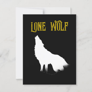 Lone Wolf Male Sigma Modern Minimalist Briefkaart