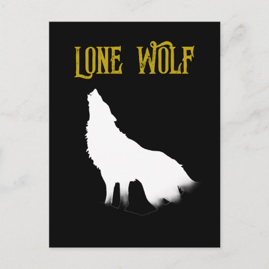 Lone Wolf Male Sigma Modern Minimalist Briefkaart (Voorkant)