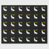 Lone Wolf Male Sigma Modern Minimalist Cadeaupapier (Vlak)