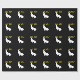 Lone Wolf Male Sigma Modern Minimalist Cadeaupapier