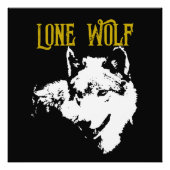 Lone Wolf Male Sigma Modern Minimalist Foto Afdruk (Voorkant)