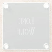 Lone Wolf Male Sigma Modern Minimalist Glazen Onderzetter (Achterkant)