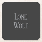 Lone Wolf Male Sigma Modern Minimalist Kartonnen Onderzetters (Voorkant)