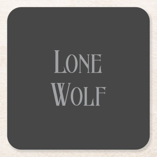 Lone Wolf Male Sigma Modern Minimalist Kartonnen Onderzetters (Voorkant)