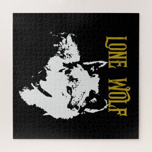 Lone Wolf Male Sigma Modern Minimalist Legpuzzel (Horizontaal)