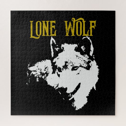 Lone Wolf Male Sigma Modern Minimalist Legpuzzel (Verticaal)