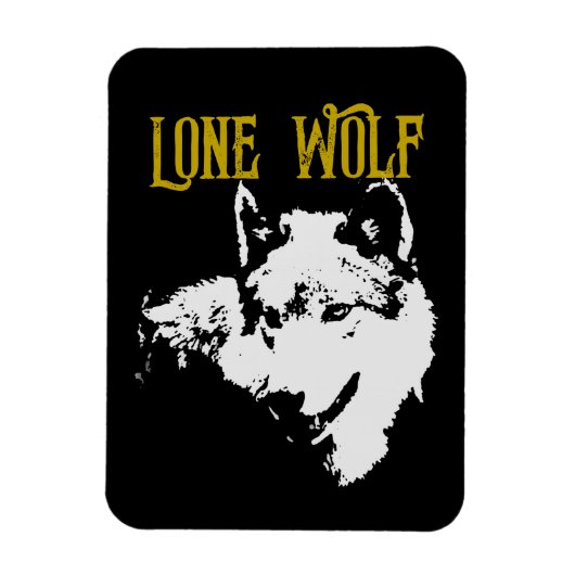 Lone Wolf Male Sigma Modern Minimalist Magneet (Verticaal)