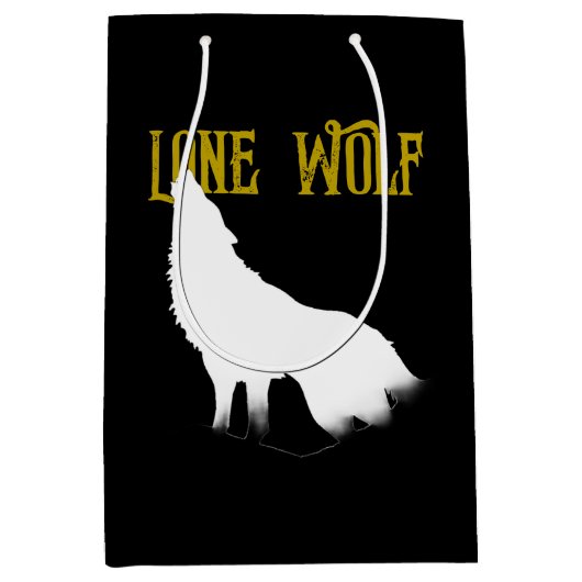 Lone Wolf Male Sigma Modern Minimalist Medium Cadeauzakje (Voorkant)