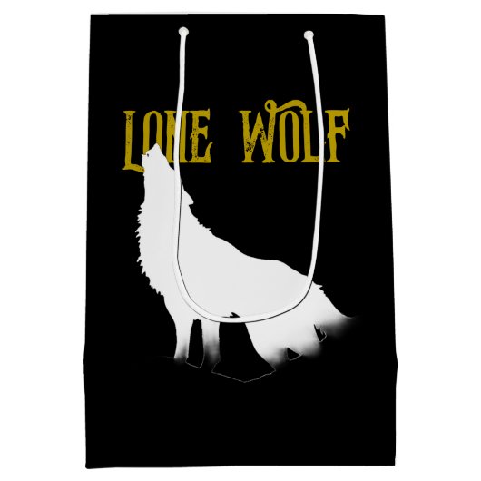 Lone Wolf Male Sigma Modern Minimalist Medium Cadeauzakje (Achterkant)