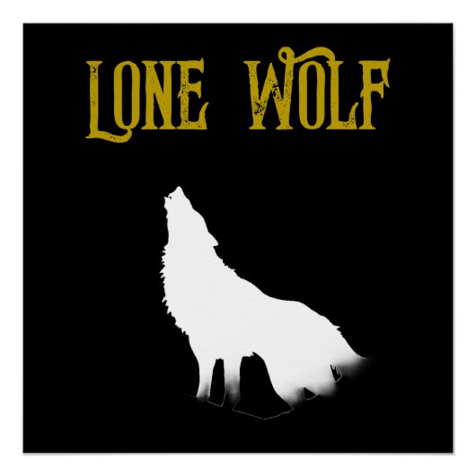 Lone Wolf Male Sigma Modern Minimalist Perfect Poster (Voorkant)