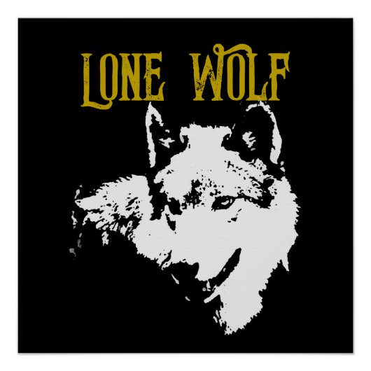 Lone Wolf Male Sigma Modern Minimalist Perfect Poster (Voorkant)