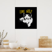Lone Wolf Male Sigma Modern Minimalist Poster (Keuken)
