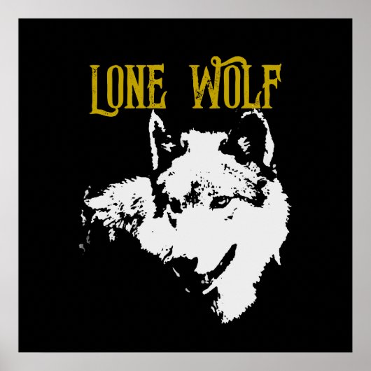 Lone Wolf Male Sigma Modern Minimalist Poster (Voorkant)