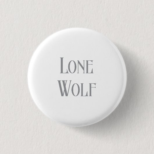 Lone Wolf Male Sigma Modern Minimalist Ronde Button 3,2 Cm (Voorkant)