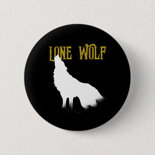 Lone Wolf Male Sigma Modern Minimalist Ronde Button 5,7 Cm