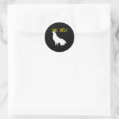Lone Wolf Male Sigma Modern Minimalist Ronde Sticker (Tas)