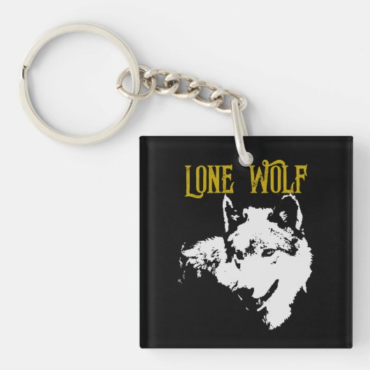 Lone Wolf Male Sigma Modern Minimalist Sleutelhanger (voorkant)