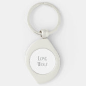 Lone Wolf Male Sigma Modern Minimalist Sleutelhanger (Voorkant)