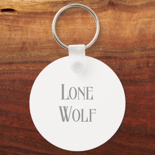 Lone Wolf Male Sigma Modern Minimalist Sleutelhanger (Voorkant)