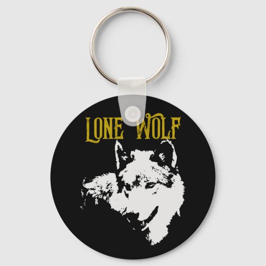 Lone Wolf Male Sigma Modern Minimalist Sleutelhanger (Voorkant)