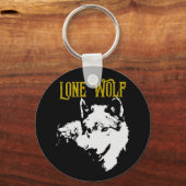Lone Wolf Male Sigma Modern Minimalist Sleutelhanger (Voorkant)