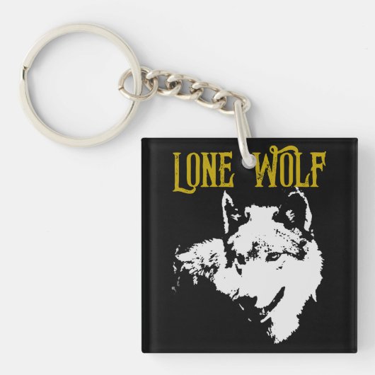 Lone Wolf Male Sigma Modern Minimalist Sleutelhanger (voorkant)