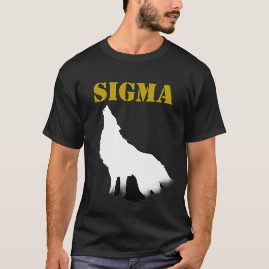 Lone Wolf Male Sigma Modern Minimalist T-shirt (Voorkant)