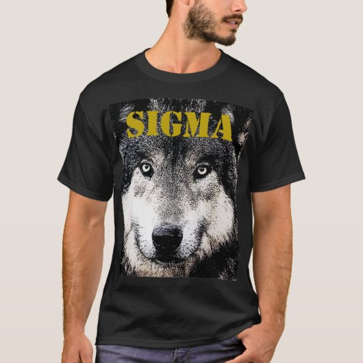 Lone Wolf Male Sigma Modern Minimalist T-shirt (Voorkant)