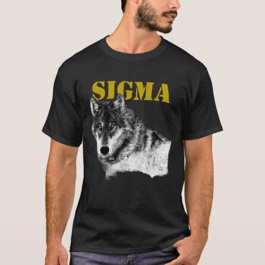 Lone Wolf Male Sigma Modern Minimalist T-shirt (Voorkant)