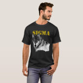 Lone Wolf Male Sigma Modern Minimalist T-shirt (Voorkant volledig)