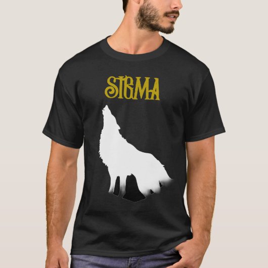 Lone Wolf Male Sigma Modern Minimalist T-shirt (Voorkant)
