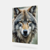 Lone Wolf Motivatie Inspirerend kunst Acryl Bord (Hoek)