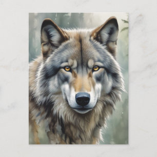 Lone Wolf Motivatie Inspirerend kunst Briefkaart