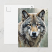 Lone Wolf Motivatie Inspirerend kunst Briefkaart (Voorkant / Achterkant)