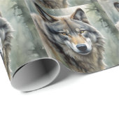 Lone Wolf Motivatie Inspirerend kunst Cadeaupapier (Rol Hoek)