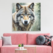 Lone Wolf Motivatie Inspirerend kunst Canvas Afdruk (Insitu (Woonkamer))