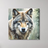 Lone Wolf Motivatie Inspirerend kunst Canvas Afdruk (Voorkant)