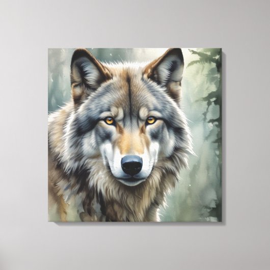 Lone Wolf Motivatie Inspirerend kunst Canvas Afdruk (Voorkant)