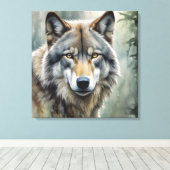 Lone Wolf Motivatie Inspirerend kunst Canvas Afdruk (Insitu (Houten vloer))